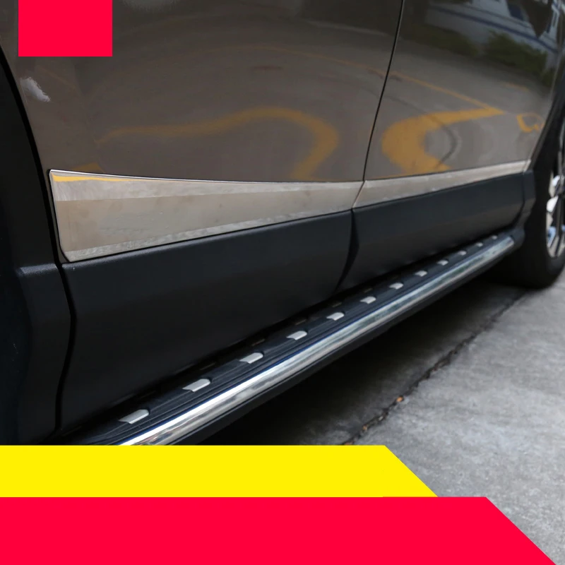 

lsrtw2017 stainless steel car body trims for toyota rav4 2013 2014 2015 2016 2017 2018 xa40