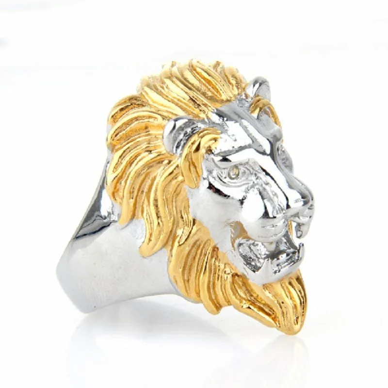 

Men 's Stainless Steel Gloves Titanium Steel Lion Head Ring