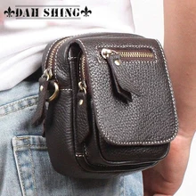Гарантия натуральная кожа Мужская Повседневная мини-сумка-мессенджер поясная сумка для мобильного телефона сумка на плечо застежка-молния 14*12 см