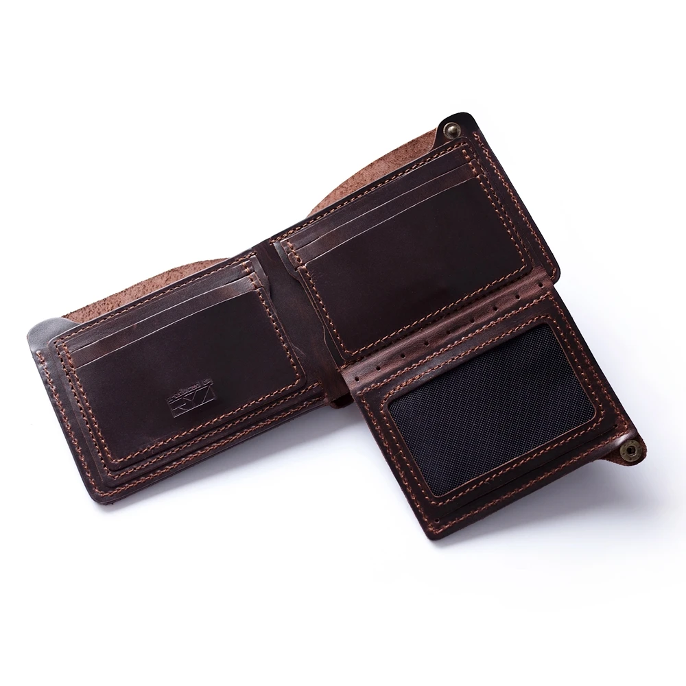 Мужской винтажный кошелек книжка из натуральной кожи с откидной крышкой|wallet purse