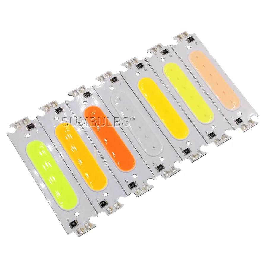 60x15MM DC 12V 2W COB LED ���� Ĩ, ȭ��Ʈ ���ο� ������ �׸� ���� ���� ���� LED ��Ʈ���� ���� DIY ���� 6CM, 10 ��
