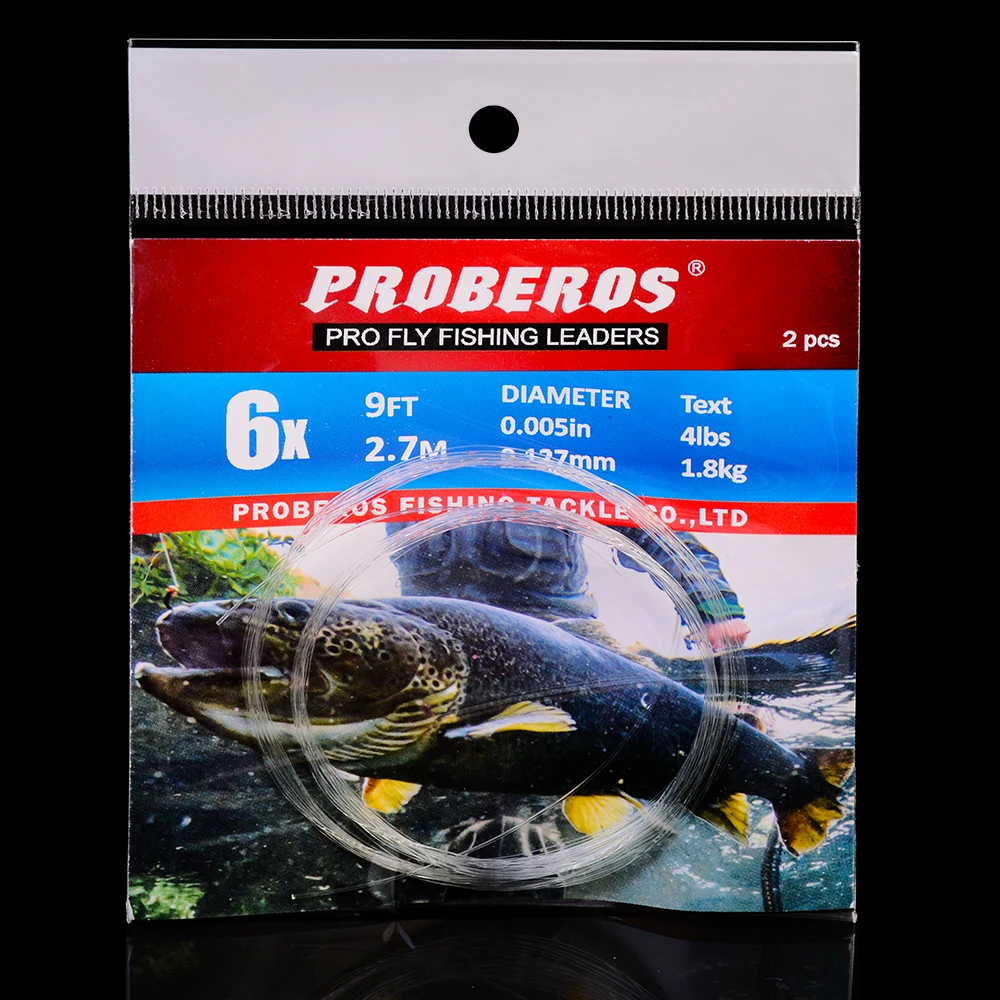 10 Pieces Comdaba Tapered Leader Fly Fishing Line 9FT 0X 7X Nylon Fly