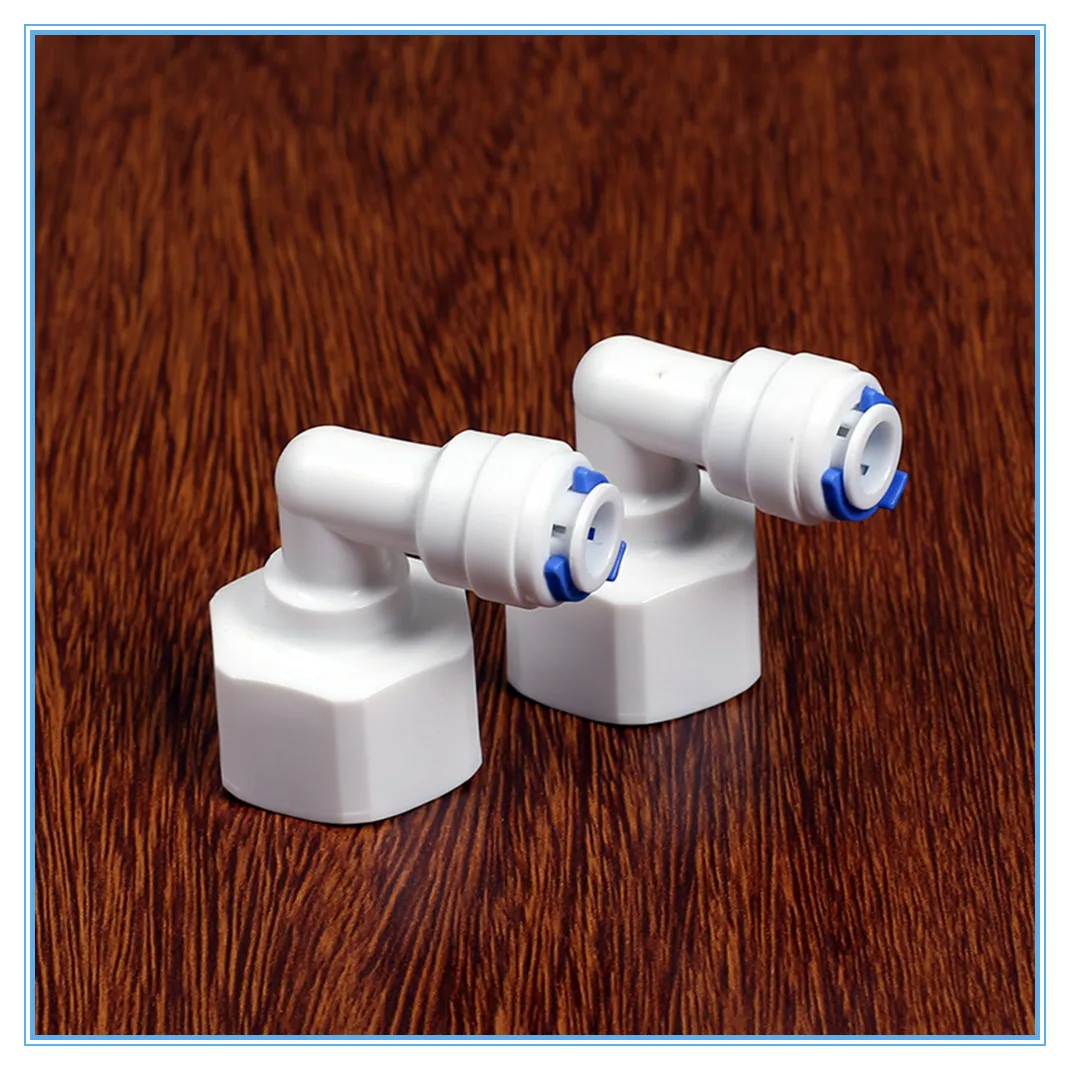 

5PCS 1/2" Female Thread -1/4" OD Tube PE Pipe Fitting Hose Elbow Quick Connector Aquarium RO Water Filter Reverse Osmosis System