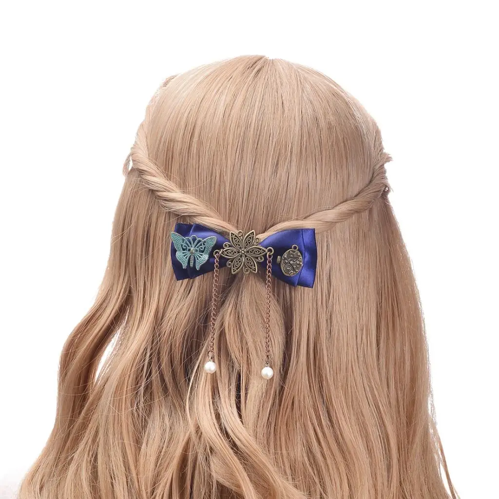 Stylish Women Girls Hairpins Bow Knot Barrettes Craft Skull Decor Shine Hair Clip Clamp High Quality Hair Decoration Accessories