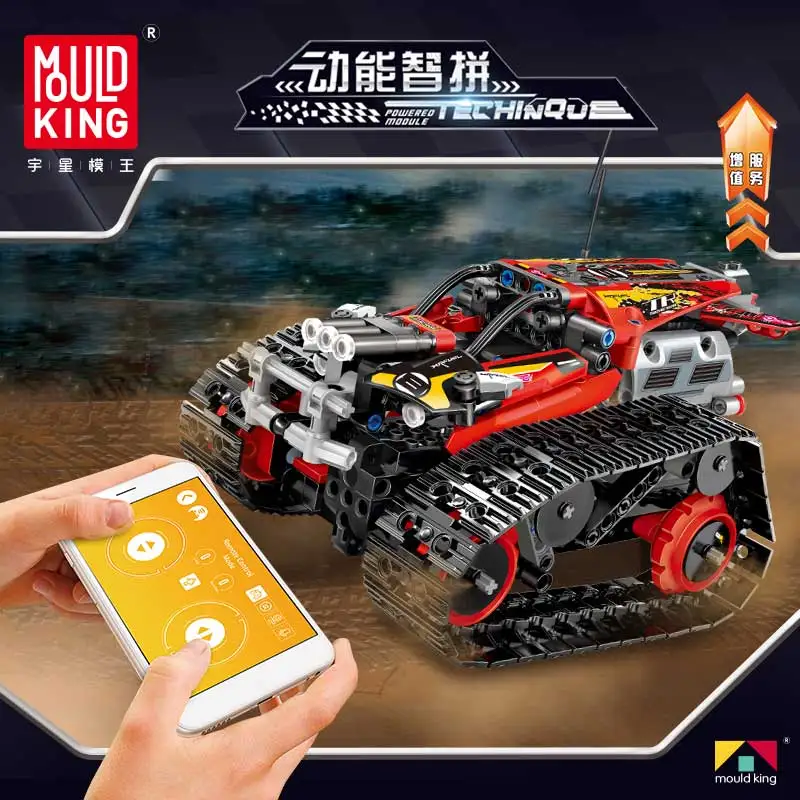 MOULD KING 13032 13036 RC Car Racing Car Remote Control Crawler Racer Building Blocks City Technic Car 42095 RC Toys Gift Bricks