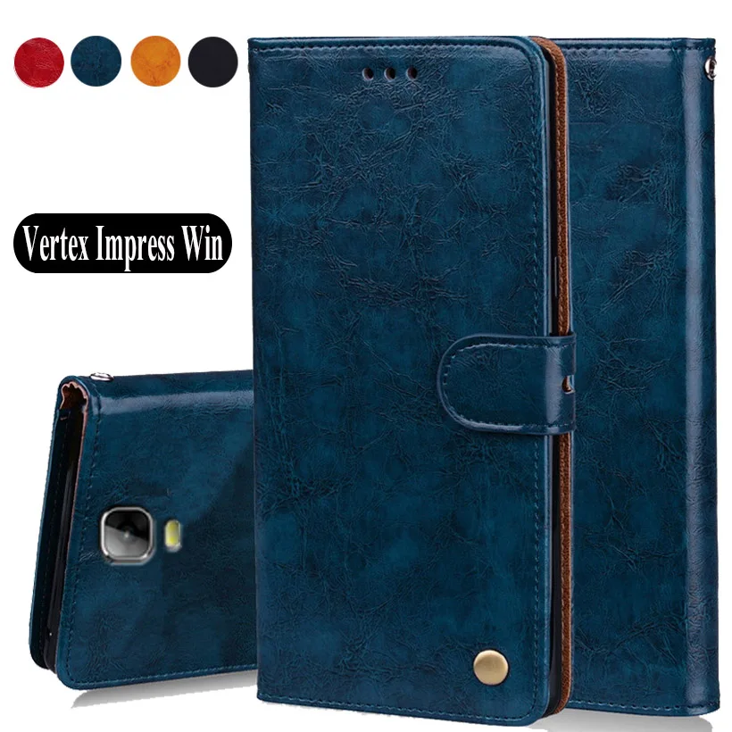 

Luxury PU Leather Slip-resistant Flip Wallet Case For Vertex Impress Win Book Case 5.0 Back Cover Case W01