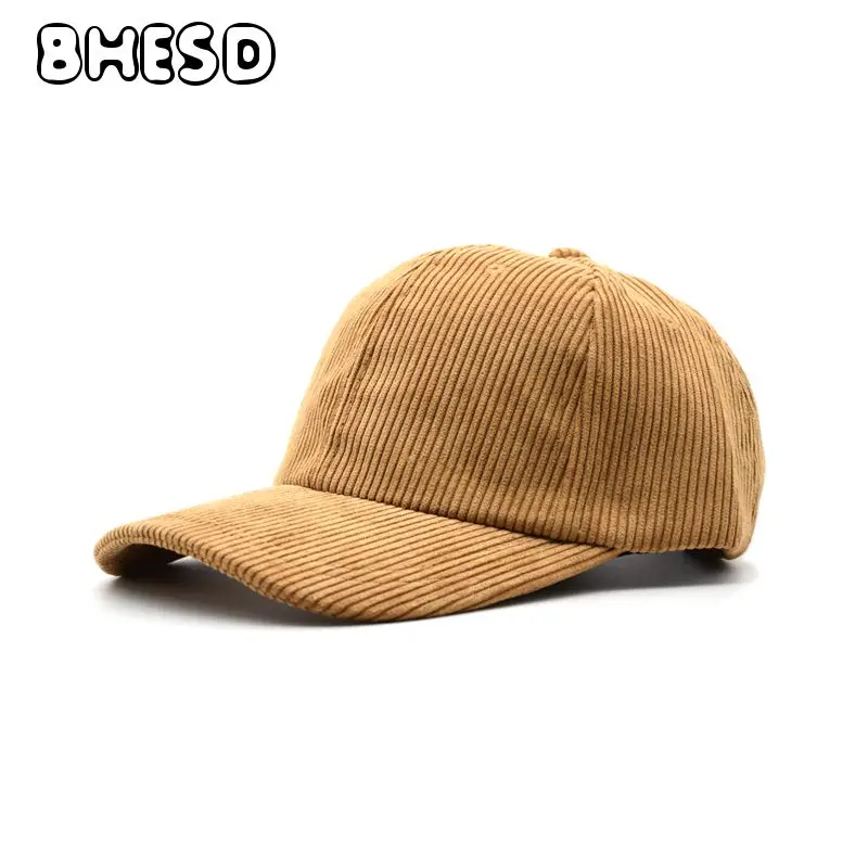 

BHESD 2017 Khaki Corduroys Dad Hat Women Plain Corduroy Baseball Cap Autumn Men Casual Snapback Hat Winter Cap Gorros Bone JY636