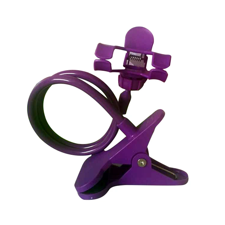 Soporte Universal para teléfonos móviles Pinza Flexible Mesa ajustable Mesa púrpura