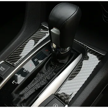 

Real Carbon Fiber Gear Shift Cover for Honda Civic 10th Sedan Coupe Hatchback 2016 2017 Interior Knob Box Molding Decoration