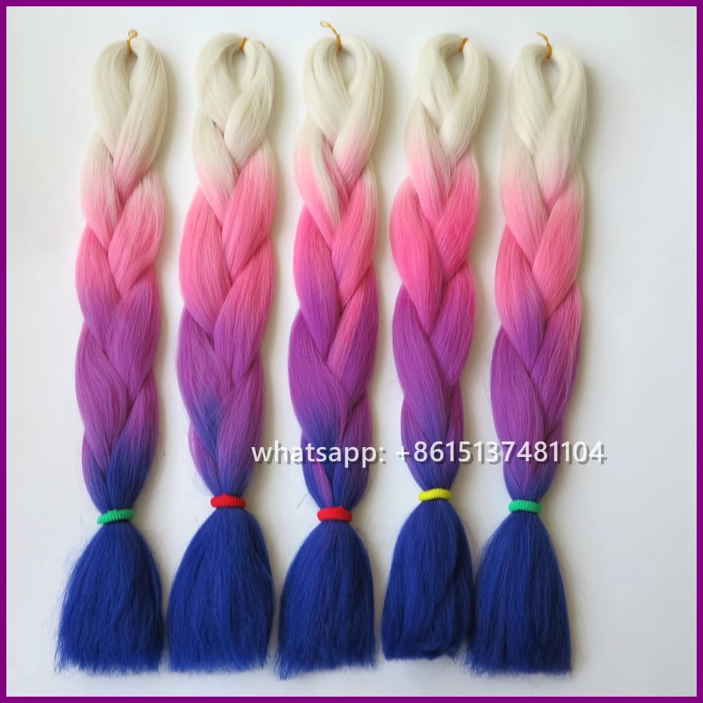 Free Shipping 5packs Lot Blonde Pink Purple Blue Ombre Color