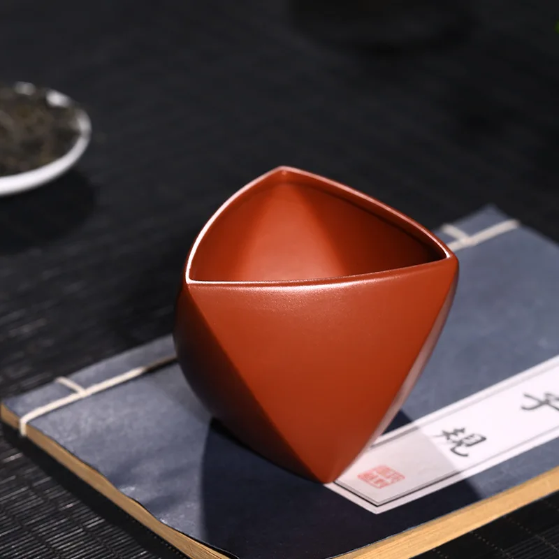 

INMYLIFE Yixing Zisha Handcrafted Purple Clay/Grit Tea Cups Chinese KungFu Teacup 250ml Public Teacups Made of Crudes Material