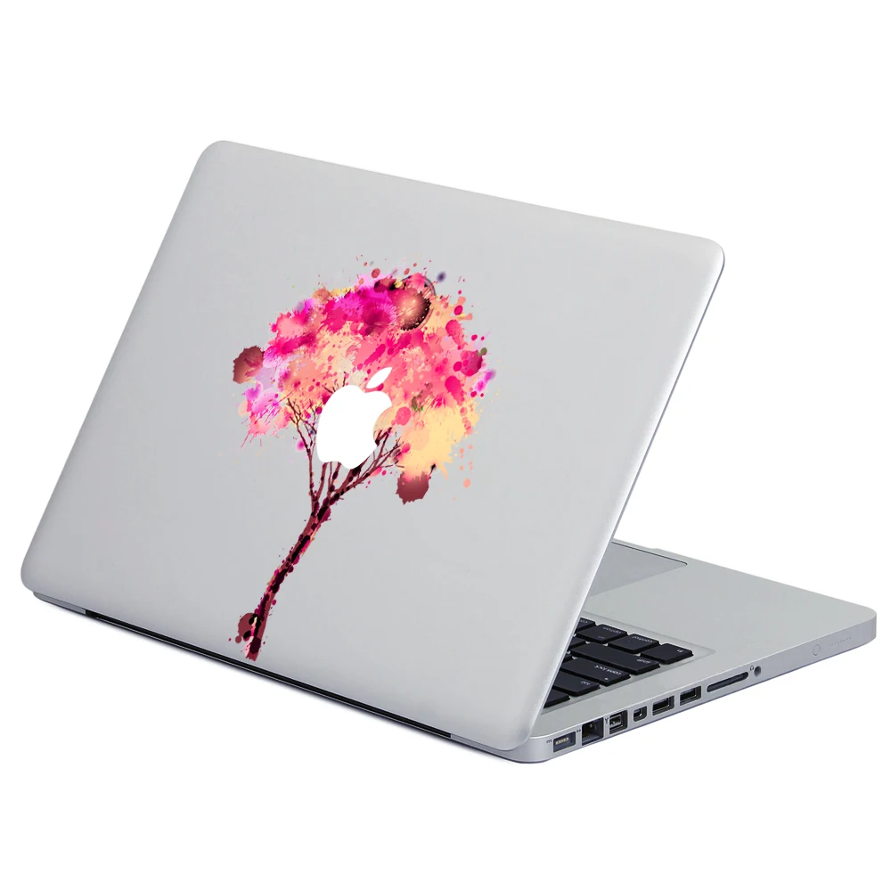 Виниловая наклейка с розовым деревом для ноутбука, наклейка для macbook Pro Air, 13 дюймов, мультяшная кожаная оболочка для ноутбука mac book