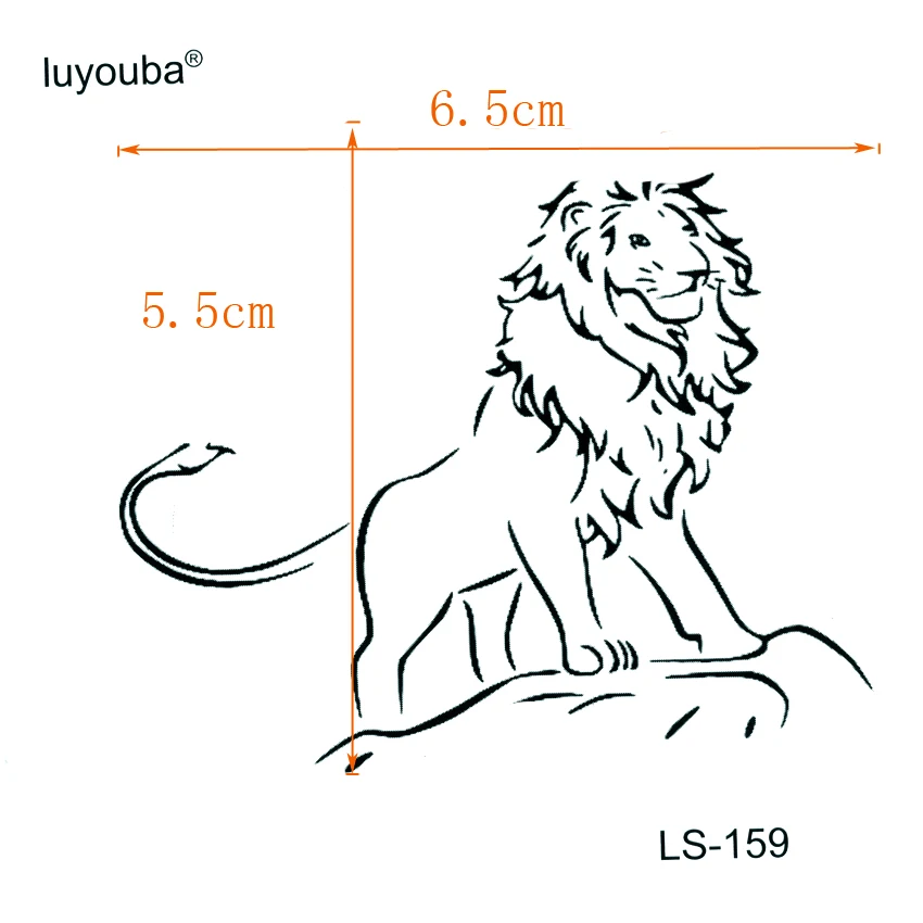 Лев Король водонепроницаемые Временные Татуировки Мужчины Король животных поддельные татуировки флэш-тату наклейки Harajuku детская татуировка
