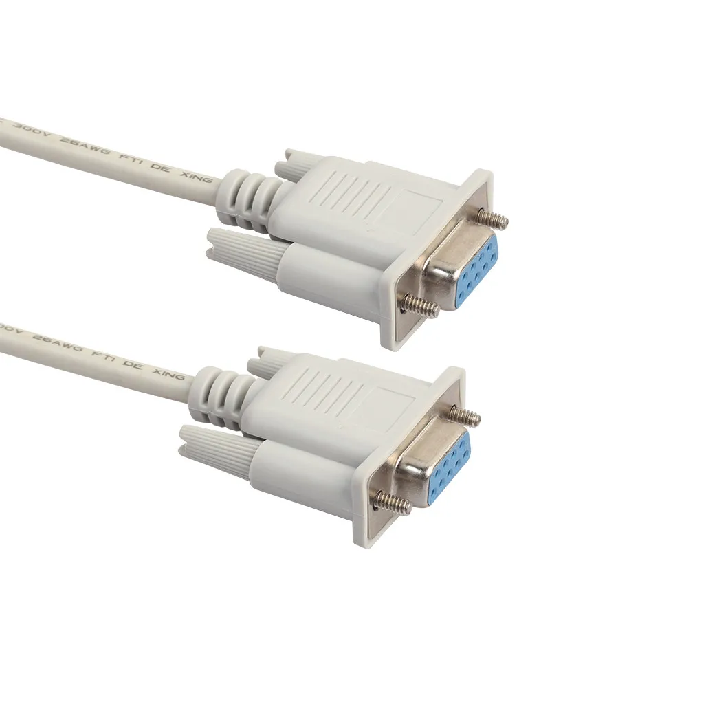 

New White Modem Cable Computer RS232 DB9 9 Pin Serial Female To Female Port Extension Converter PC Cable 1.5/3/5M for PC L0318