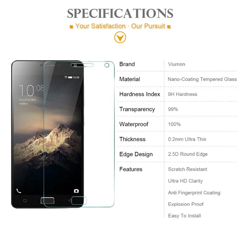 Защитная пленка для экрана из закаленного стекла для lenovo VIBE P1 P 1 P1a42 P1c72 P1c58 2.5D 9 H, защитная Пленка премиум-класса для телефона, чехол
