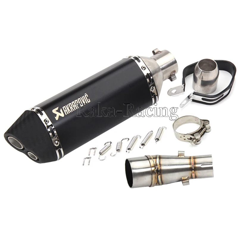 

Motorcycle Exhaust System Middle Link Pipe Akrapovic Muffler Escape with DB Killer For Kawasaki Z250 Z300 Ninja 250R NINJA 300