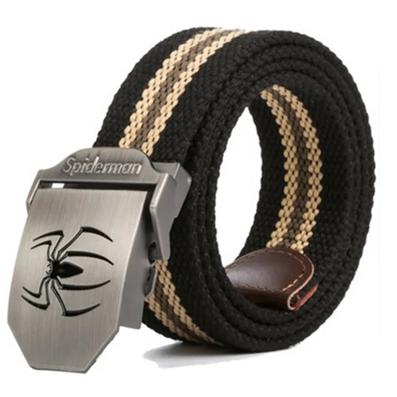 

Unisex Tactical Belt Quality 4 mm Thick 3.8 cm Wide Casual Canvas Belts For Men Outdoor Alloy Automatic Buckle Men Belt Jeans