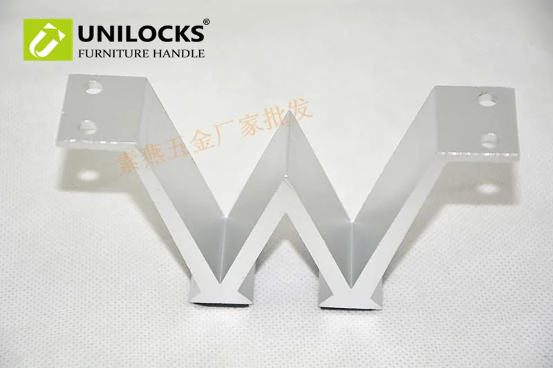 Unilocs W-type ножки для шкафа из алюминиевого сплава Нижняя гладкая ножка чайного столика мебель ножка для дивана