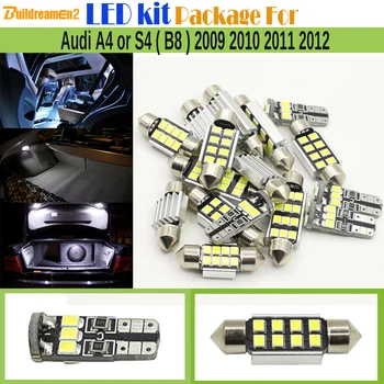 

Buildreamen2 Car Interior 2835 LED Kit Package Canbus LED Bulb White Dome Door License Plate Light For Audi A4 S4 (B8) 2009-2012