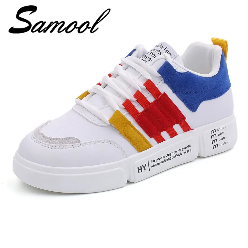 up Mujer Respirant Marche Zapatillas Femmes blue En Lady Cuir Lace Mode Automne pink Plat Aux3 Casual Black Chaussures Sneakers De 6q8BC
