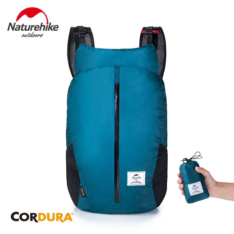 Naturehike CORDURA складной портативный рюкзак Водонепроницаемый Военный Рюкзак Кемпинг походная сумка природа поход NH18B510-B - Цвет: Синий цвет