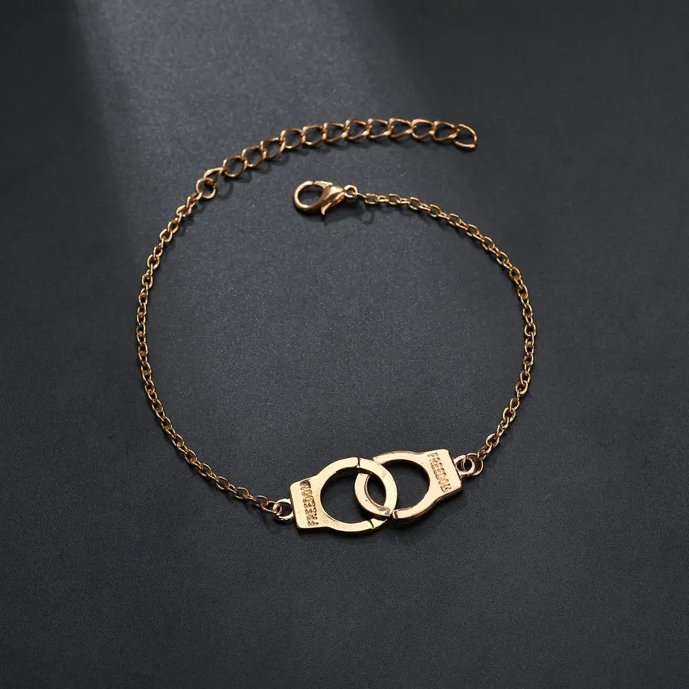 

Summer Beach Creative Handcuffs Pendant Anklet Foot Chain Bohemian boho Handmade Handcuffs Anklets Foot Gothic woman Jewelry