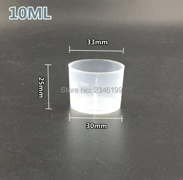 10 мл/30 мл 10 г/30 г 100 шт./лот полупрозрачные измерения чашки со шкалой, раствор Пластик чашки