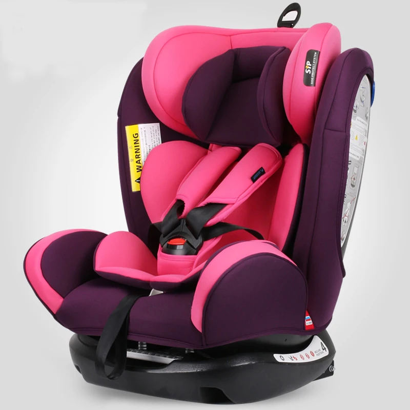 ISOfix интерфейс детское автомобильное безопасное кресло-трансформер детское автомобильное сиденье-бустер Регулируемая укладка сидя пятиточечный ремень безопасности CCC - Цвет: pink