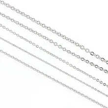 5 метров маленькая цепочка из нержавеющей стали с открытым звеном для браслета, серебряного цвета, металлические цепочки для изготовления ювелирных изделий своими руками