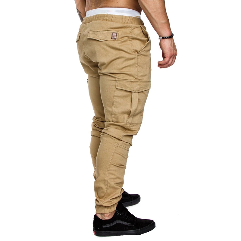 Мужские комбинезоны, брюки, повседневные, с боковыми карманами, узкие брюки, в стиле хип-хоп, брюки-карго, спортивные брюки, мужские длинные брюки