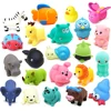 Baby Bath Toys Lovely Mixed Animals Swimming Water Toys Colorful Soft Rubber Float Squeeze Sound Bathing Toy for Baby Gifts 1
