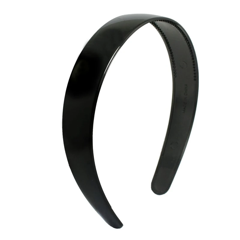 

Lady Black Plastic Hair Hoop Headband Ornament Teeth