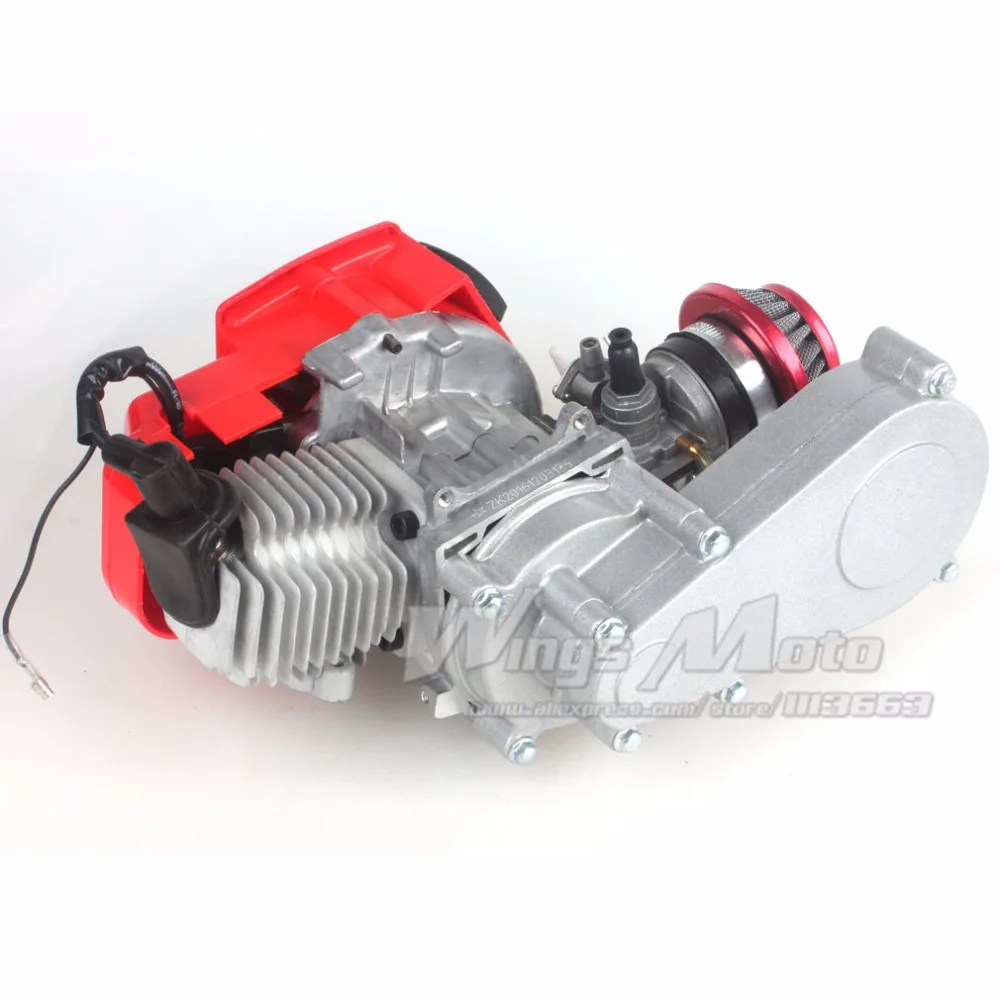 

49CC 2 Stroke Motor with T8F 14t Gear Box Easy to Start Pocket Bike Mini Dirt Bike DIY Engine Racing Air Filter