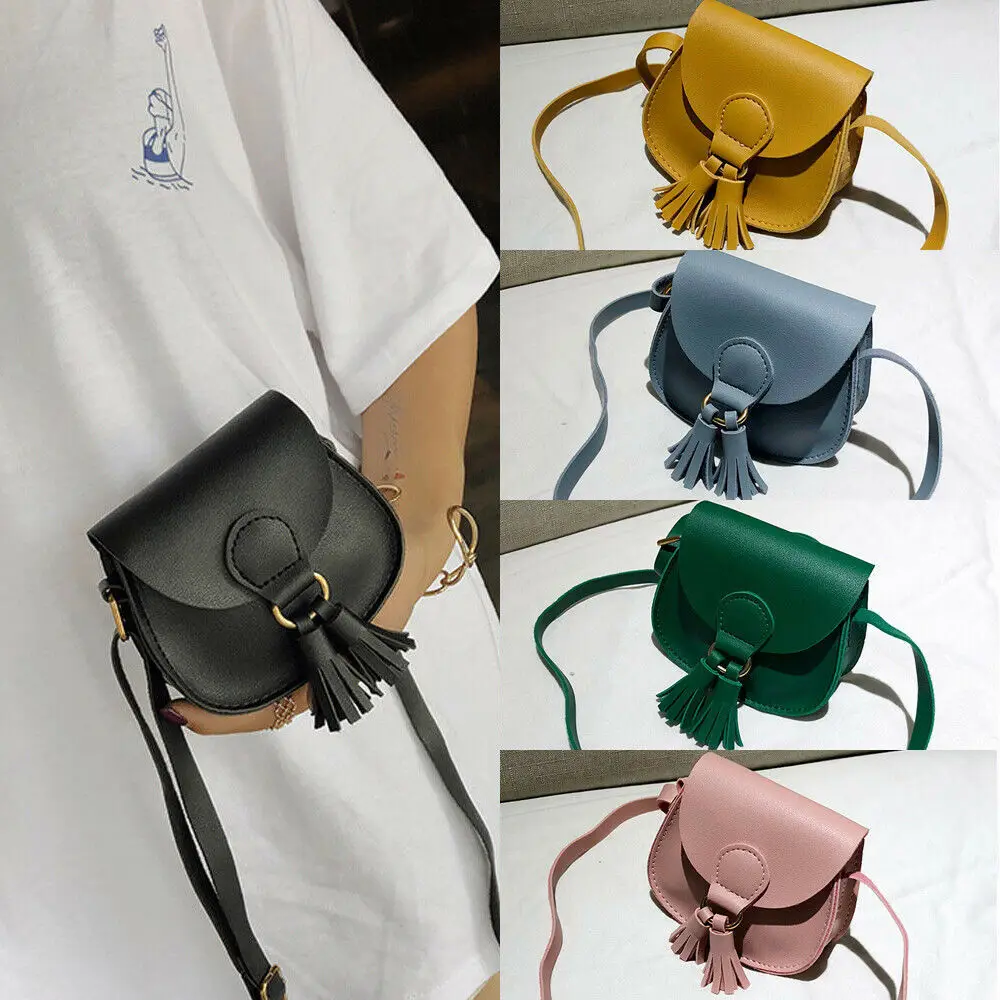 2024 Baby Summer Clothing Women Girls Fashion Small Shoulder Bag Leather Waist Bag Solid Tassel Handbag Ladies Wholesale Gifts 2