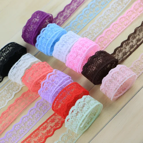

10yards/lot Lace Fabric Trimming Width 20mm Lace Ribbon Embroidered Net Lace Trim For Sewing DIY Color Choice