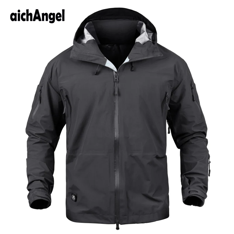 Online AichAngeI Militärische Wasserdichte Hardshell Taktische Jacke Männer Mit Kapuze Camouflage Windjacken Regenmantel Armee Jacke Mann Mantel