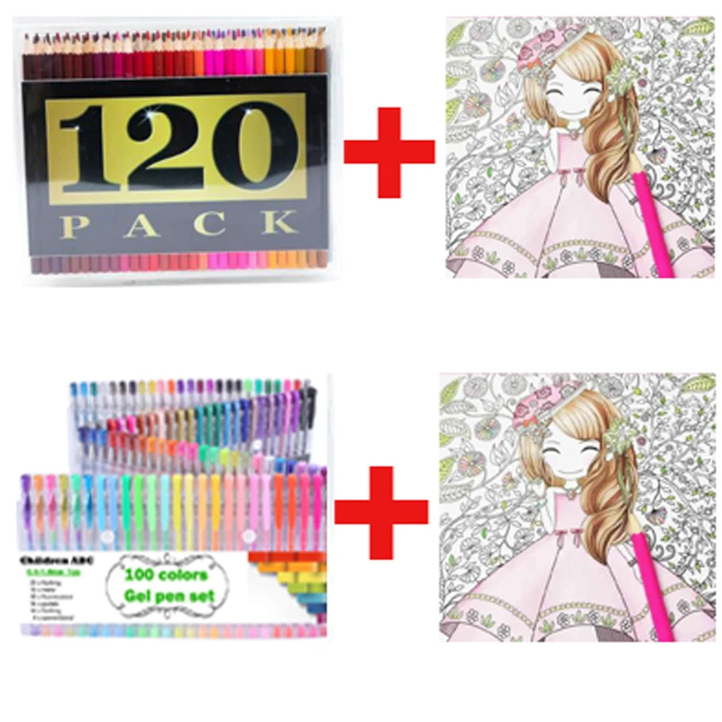 100 цвет Высокое качество нейтральная ручка живопись хобби секретный сад знать окрашенный костюм 120 Цветной Карандаш раскраска книги