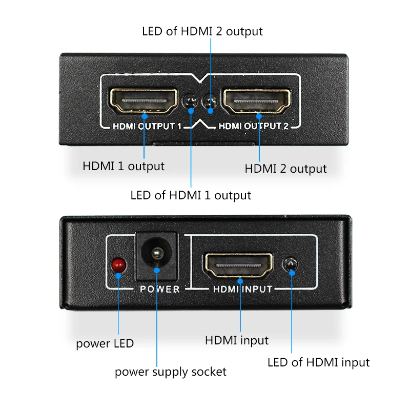 Vendita al dettaglio di HDMI SPlitter 1X2 contempla Tutta la HD 1.4 un ingresso HDMI 2 uscita HDMI 