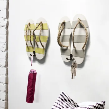 

Wall-mounted Coat Hook Hook Creative Clothing Store Door Behind The Key Hook Flip-flops Wooden Rack Wall Hangings