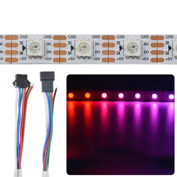 

WS2813(Dual-signal wires)30/60 leds/m 2813 individually led pixel strip WS2812B Updated Black/White PCB IP30/65/67 DC5V 1m/4m/5m