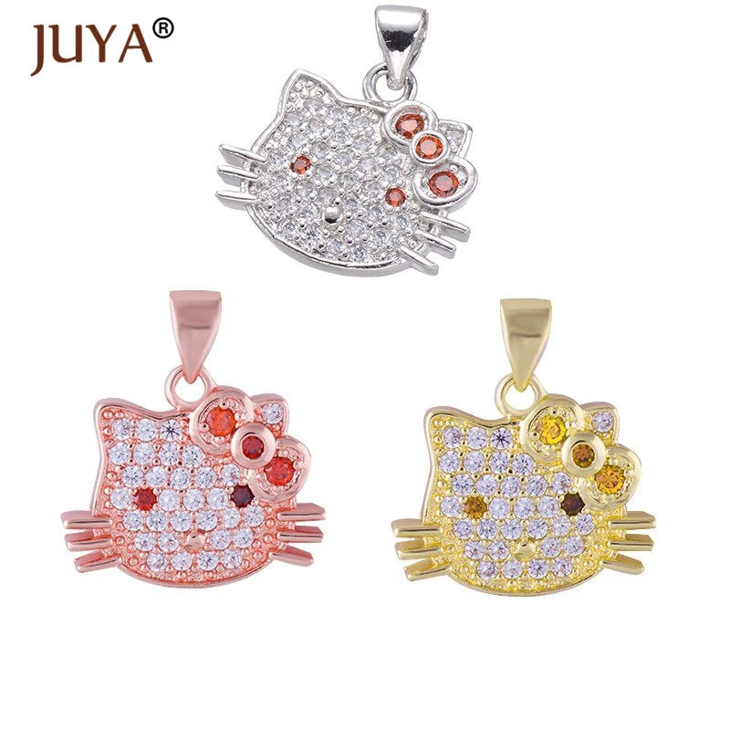 Cute Hello Kitty Charm Pendants For Jewelry Making DIY Fashion Bracelet
