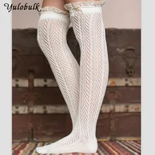 Вязание крючком кружевная отделка хлопок вязаные гетры пуговицы сапоги до колена носки высокие сапоги манжеты женские длинные ботинки гетры