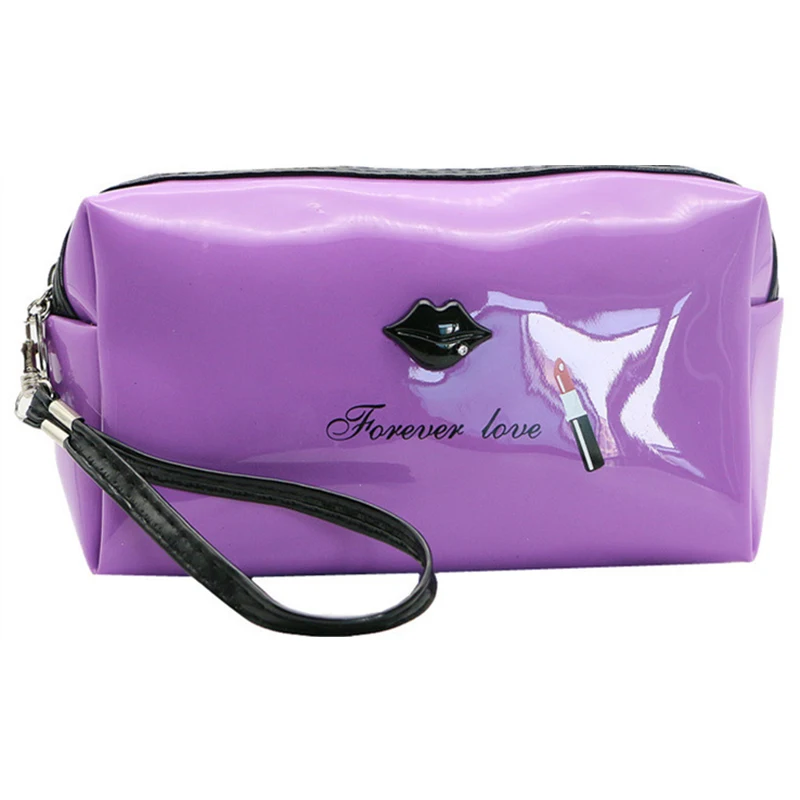 

Washing and finishing bag waterproof storage bag printing High-capacity Cosmetics fashion Mirror leather Square cosmetic bag