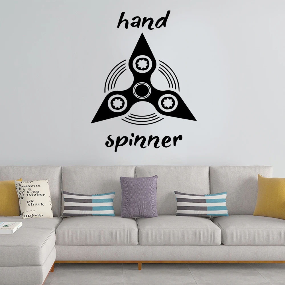 

Cartoon Game Hand Spinner Vinyl Wall Sticker Decor For Living Room Decoration Removable Wall Decal Stickers Murals