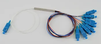 

Free Shipping 0.9mm Steel Tube Fiber Optic PLC Splitter 1x8 SC/UPC Mini Blockless 1*8 SC UPC Connector