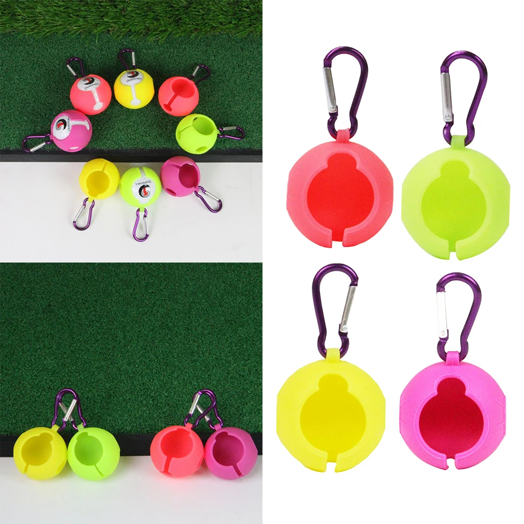 Golf Ball Holder Carrier with Belt Hanging Hook Contains One Ball Pouch On Course Training Aids