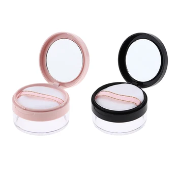 

2pcs/set Loose Setting Powder Box Empty Cosmetic Jars Storage Container Beauty Tools,Capacity 20g
