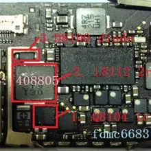 10 компл./лот(30 шт.) для iPad 2 USB зарядное устройство чехол для зарядки микросхема Q8104+ D8100 Диод+ L8112 катушка зарядного устройства 2R2 на материнской плате