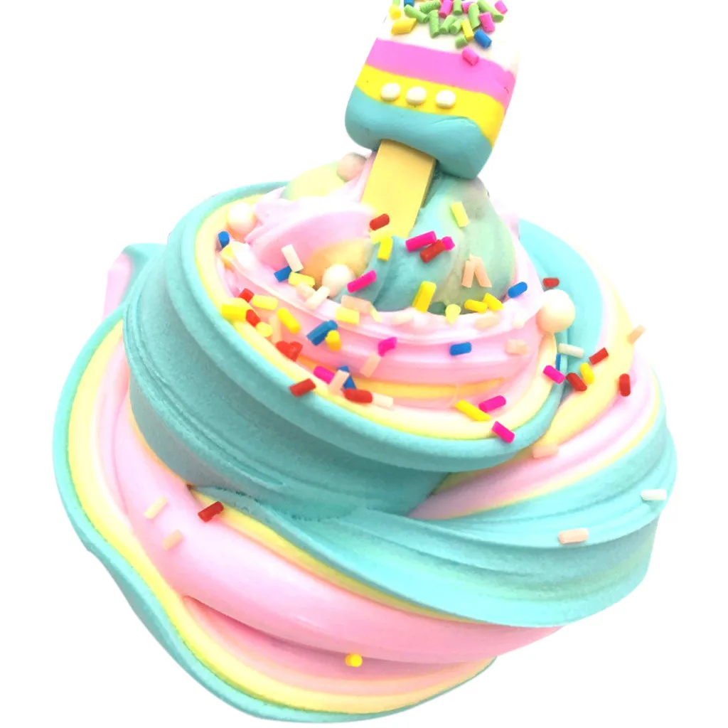 Игрушки для отдыха супер медленно распрямляющийся мягкий мороженое смешанный цвет слизи шпатлевка Ароматические снятие стресса Детский