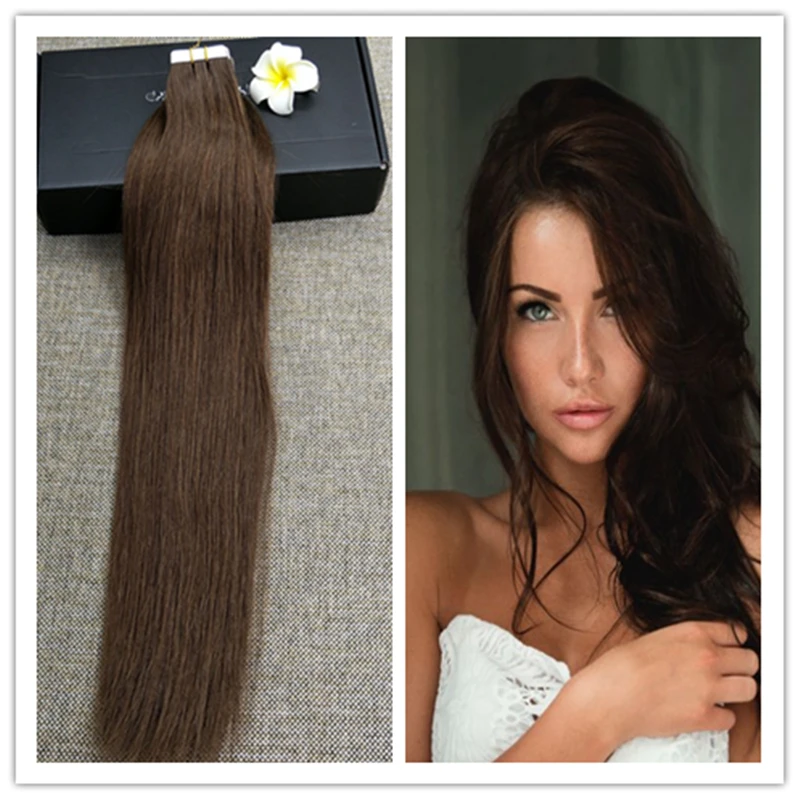 Full Shine Seamless Human Hair Skin Weft Brazilian Remy Hair Double